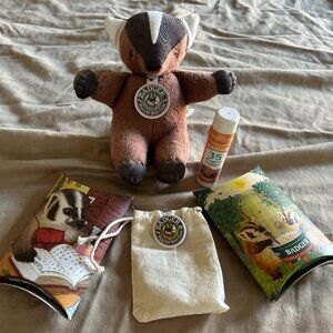 5 Set Badger Balm Organic Cotton Stuffed Animal Mineral Sunscreen Stick SPF 35
